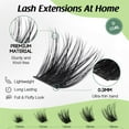 thumbnail image 2 of YOULUCK DIY Lash Clusters Waterproof Long-Lasting Fluffy and Weightless look Individual Eyelash Extensions with Ultra-Thin Band Bond & Sea l& Remover Makeup For Girls Beginner Friendly, 2 of 7