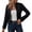 17#Black, variant on Women's Faux Suede Jackets Cropped Blazer 2025 Fall Casual Business Long Sleeve Coat Black M