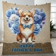 thumbnail image 4 of Corgi Proud Dad Happy Father's Day Quilt Blanket Welsh Corgi Dog Lover Gifts Idea Cozy Comforter Throw Blanket - 02008, 4 of 5