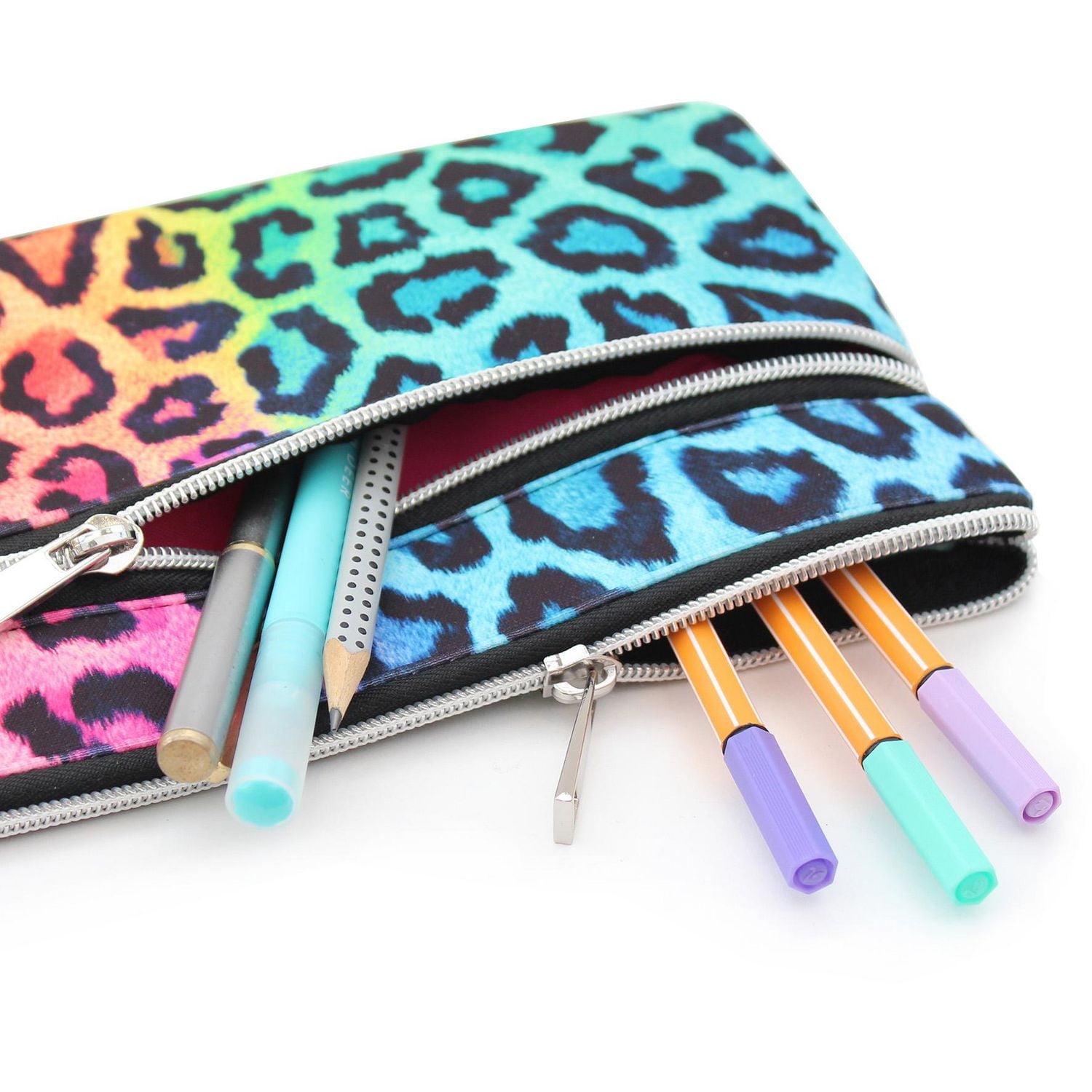 Pen+Gear Pochette avec imprimé léopard