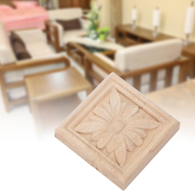 Calcomanía para tallado en madera NikouMX 4 piezas apliques a cuadros decoración de muebles