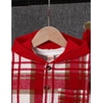 thumbnail image 4 of Fdqin Boys Outfit Sets 2Pcs Flannel Plaid Shirt and Pants Set Hoodie Sweatsuit for Fall Winter Spring Kids Clothes Red 13-14 Years, 4 of 8