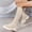 Beige, variant on Woen's Chunky Heel Knee High Boots, Fall Winter Knit Stretch Round Toe Sock Design with Breathable Lining, Trendy Boots for Daily Wear Gift