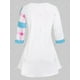 thumbnail image 3 of Camiseta de Talla Extra con Estampados de Flores y Cordones Rosegal  Camisetas tallas grandes, 3 of 5