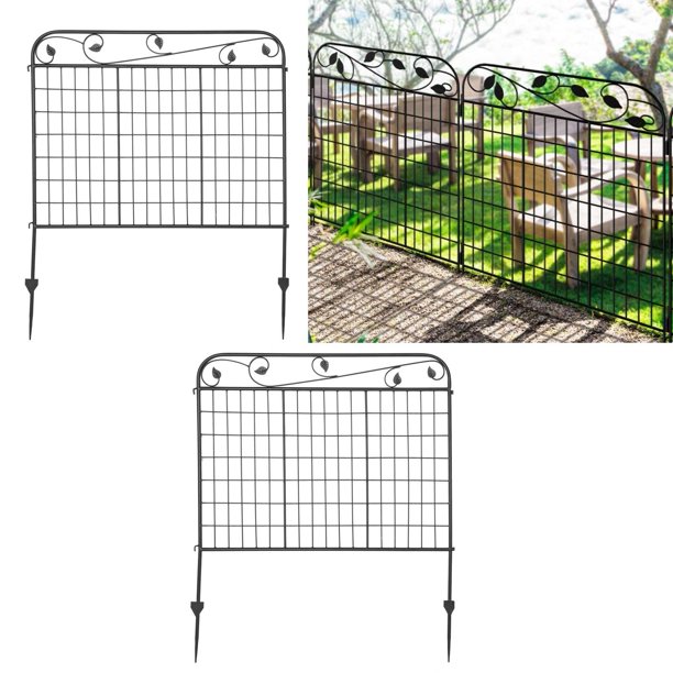 4 Pack Garden Fence Rustproof Wrought Iron Wire Fencing Decorative Garden Panel Barrier For Landscape Patio Pets Barrier Gate Outdoor Black 44 1 X 36 2in Walmart Com 4 Pack Garden Fence Rustproof Wrought Iron Wire Fencing Decorative Garden Panel Barrier For Landscape Patio Pets Barrier Gate Outdoor Black 44 1 X 36 2in Walmart Com