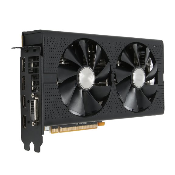 Tarjeta Gráfica Para PC, Frecuencia De Núcleo De 1306 MHz RX580 Tarjeta Gráfica GDDR5 De 8 GB 2 Interfaces Multimedia HD Con 2 Ventiladores De Refrigeración Para Oficina