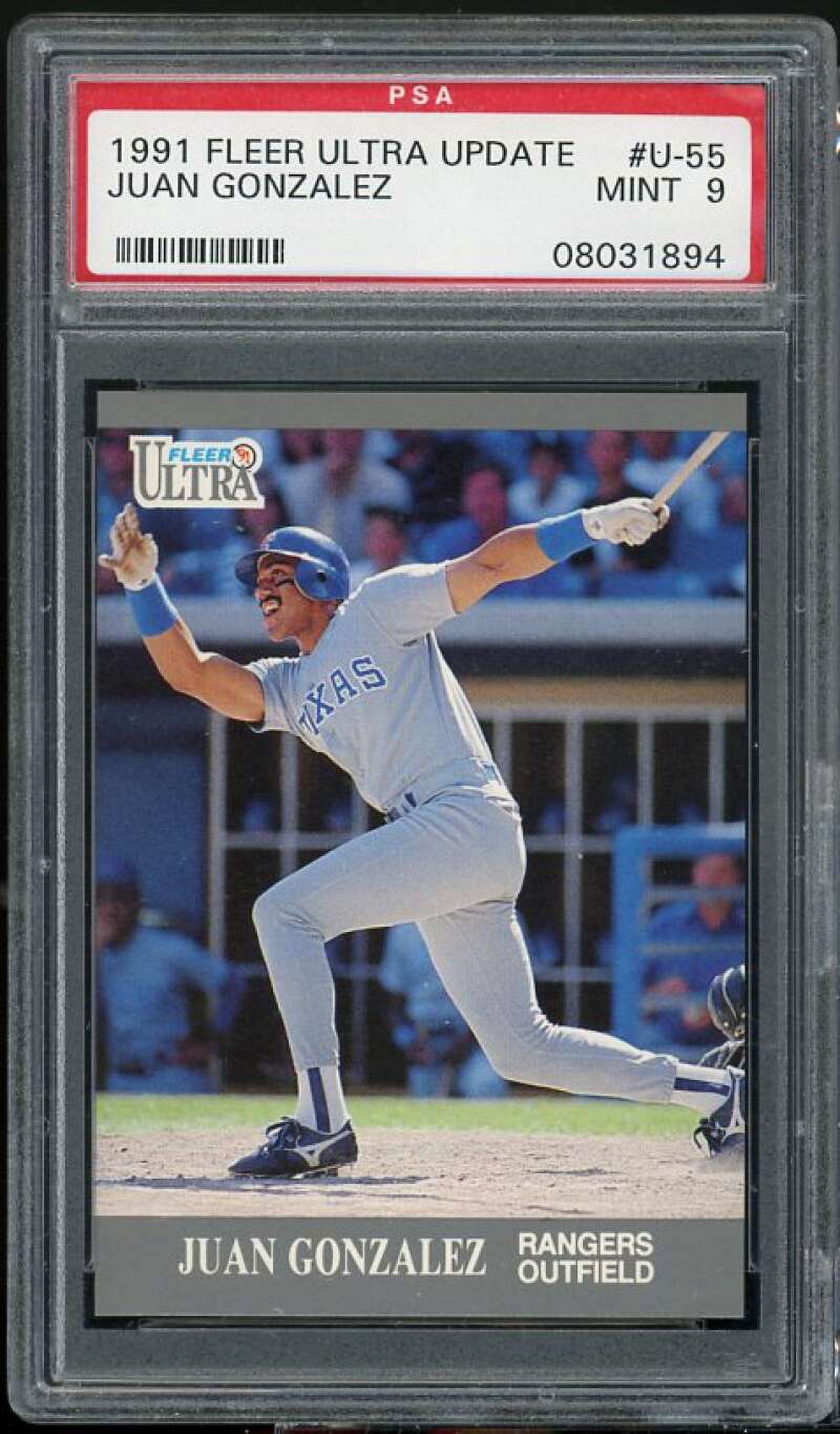 Juan Gonzalez Card 1991 Ultra Update #U-55 PSA 9