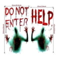 thumbnail image 3 of Pegatinas de Halloween "Ayuda, no entres", calcomanías de pared, mano fantasma sangrienta, decoraciones para fiestas de terror, 3 of 4