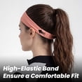 thumbnail image 4 of GOGO Stretchy Headbands Black for Women, Non-Slip Sweat Headbands Thin Hair Band for Running Yoga Sport, 4 of 7