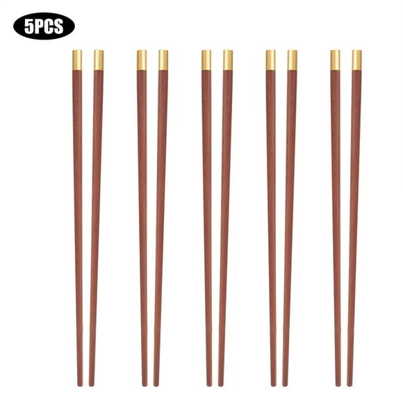 Juego de palillos de regalo Premium hechos a mano para el hogar, 25cm, palillos reutilizables, vajilla, herramientas de cocina, 5 pares de palillos de madera de sandalia roja
