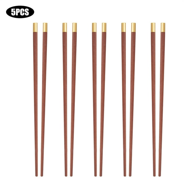 Juego de palillos de regalo Premium hechos a mano para el hogar, 25cm, palillos reutilizables, vajilla, herramientas de cocina, 5 pares de palillos de madera de sandalia roja