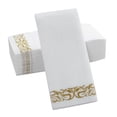 thumbnail image 3 of 100pcs Disposable Gold Printed Thick Paper Napkins for Party, Wedding, Restaurant, Bathroom, High End Dining – Soft Beverage & Hand Towels, 3 of 5