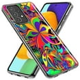 thumbnail image 2 of MUNDAZE Samsung Galaxy A72 Shockproof Clear Hybrid Protective Phone Case Neon Psychedelic Hippie Wild Flowers Cover, 2 of 5