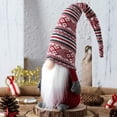 thumbnail image 4 of Gnomo de invierno nórdico hecho a mano, decoración navideña, decoraciones de gnomos, gnomos de peluche navideños, muñecos de duende sin rostro navideños, 4 of 5