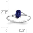 thumbnail image 2 of Primal Gold 14 Karat White Gold 6x4mm Oval Sapphire Ring, 2 of 4