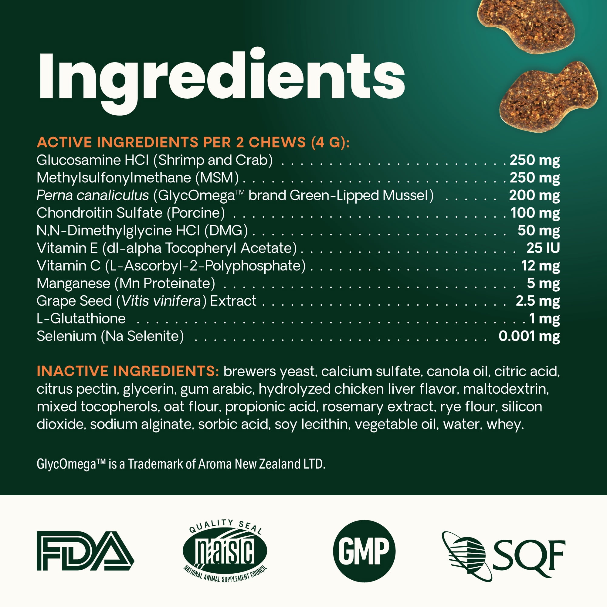 VetriScience Ultimate Strength Hip & Joint Care Glucosamine Chews for Cats, Chicken , 60 Count Jar