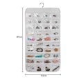thumbnail image 6 of 80 Pockets Hanging Jewelry Organizer for Women, Storage Bag for Earrings Necklace Bracelet Ring Accessory Display Holder Box Beige, 6 of 8