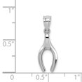 thumbnail image 3 of 14k White Gold Polished Wishbone Pendant, 3 of 3