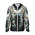 thumbnail image 1 of Disketp Floral Ailes Blanches pour Hommes Protection Solaire Chandail à Capuchon Performance Manches Longues Pêche Extérieur Léger-Moyen, 1 of 7