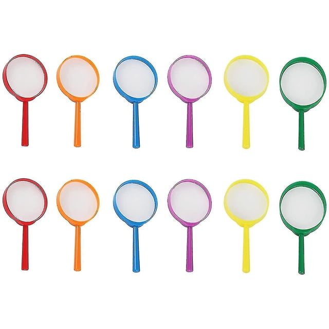 12 piezas de lupas de plástico, lupa colorida para niños, para que las personas mayores vean Imágenes