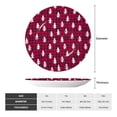 thumbnail image 2 of Yiaed white Tree red plaid Print Bone China Decorative Plate Ceramic Dinner Plates Art Crafts with Display Stand-8in, 2 of 6