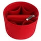 thumbnail image 4 of Bolso de mano jinwen Forro de bolso de moda Compartimentos interiores redondos Organizador de bolso de mano Rojo, 4 of 7