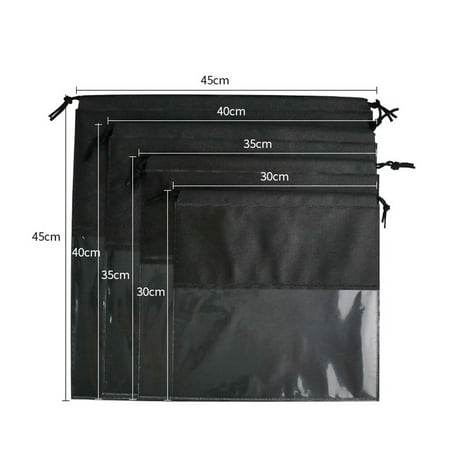 

2Pcs Dust-proof Drawstring Storage Bag Non-woven Handbag Protection Organization