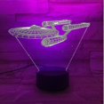 thumbnail image 1 of 3d Small Night Light Star Trek Spaceship Led Seven-color Lights, 1 of 1