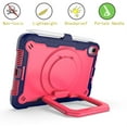 thumbnail image 4 of SaniMore for iPad Mini 6th Generation 8.3" 2021 Kids Case, Multi-Functional Cover with Handle Shoulder Strap & 360° Rotatable Kickstand Pencil Holder Shockproof Protective Shell, Navyblue+Rose, 4 of 8
