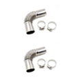 thumbnail image 2 of Transemion Parking Heater Exhaust Pipe Universal Extension Connector Tube Precision Replacement Connection Spare Parts Accessories 2Set, 2 of 6