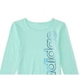 thumbnail image 2 of adidas Little Girl's Logo Print T-Shirt Green Size 4, 2 of 3