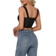 thumbnail image 3 of INSPIRAR CHIC Top de Mujer Sin Mangas de Encaje Floral Y2K Top Corto para Salir XL Negro, 3 of 6