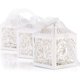 thumbnail image 1 of 50 Caja de Regalo de Bautizo, Baby Shower, Boda, Caja de Regalo de Caramelos, Caja de Papel para Regalo de Boda, Regalo de Fiesta, Envoltorio con Cinta (Blanco), 1 of 4