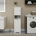 thumbnail image 4 of Newboti Furniture One-Compartment One-Door Tilt-Out Laundry Sorter Cabinet - White 79136, 4 of 17