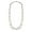 White Turquoise, variant on X-long Triple Strands Synthetic Coral Red Brass Necklace