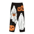 thumbnail image 5 of Daiia Halloween Ghosts And Pumpkins Women's Sleep Pant with Pockets and Drawstring,Pajama Pants-Medium, 5 of 9