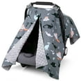 thumbnail image 1 of Rquite Funda para asiento de coche para bebé, Fundas para asiento de coche para bebé niño, Funda para asiento de coche infantil Minky de invierno, Toldo para asiento de coche con apertura Peekaboo, Po, 1 of 5