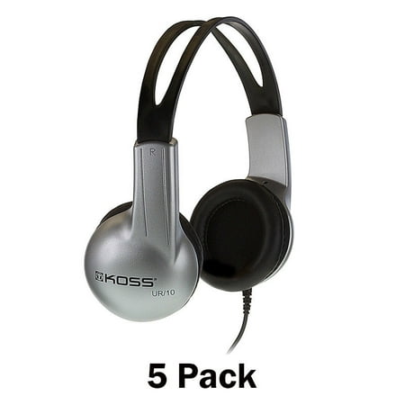 5 Pack Koss UR-10 Closed-ear Adjustable Stereo