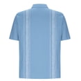 thumbnail image 5 of Zylanna Men's Hawaiian Shirts, Casual Short Sleeve Quickly Dry Turndown Collar Summer Beach Button Down Shirts Blue Size M, 5 of 5