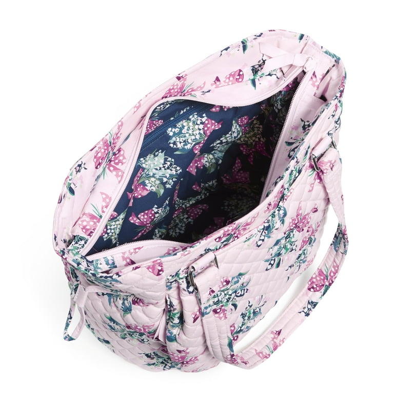 タグ付新品 VERA BRADLEY Glenna Blush Pink Vera Bradley Women's Cotton Glenna Satchel Happiness Returns