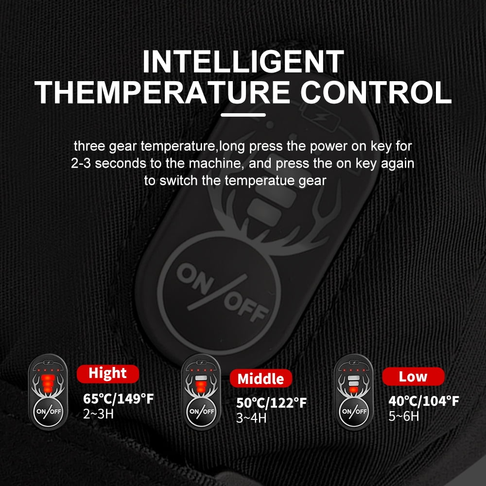 SNOW DEER Upgraded Heated Gloves Men Women,Ski Motorcycle Electric Battery Mittens Gloves