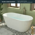 thumbnail image 6 of FerdY Bali 59" Acrylic Freestanding Bathtub in Glossy White. Ferdy-02138-1500-BN, 6 of 8