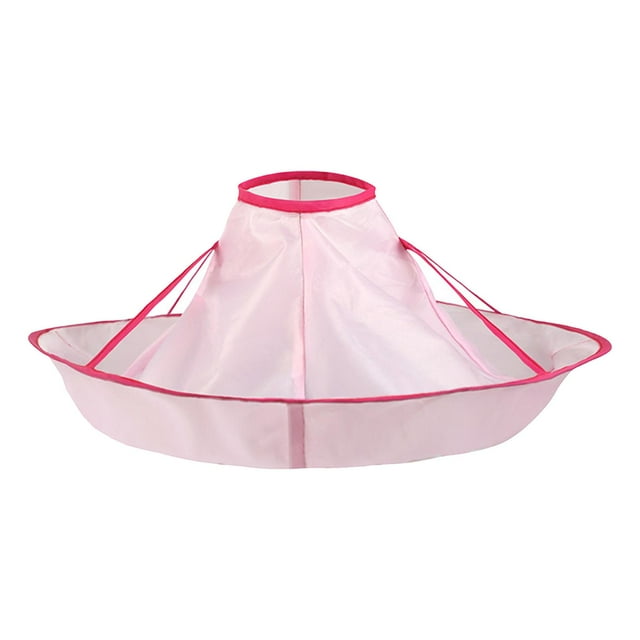 Capa de corte de pelo para niños, reutilizable, con paraguas de polietileno. rosa