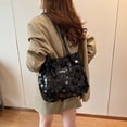 thumbnail image 5 of Sparkly Purses for Women, Women's Totes Bags with Zipper and Leather Handle, Trendy Glitter Purses for Women, 5 of 9