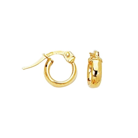 earrings gold hoop baby 14k yellow child walmart