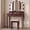 Brown, variant on Toogaho Makeup Vanity Set with Stool and Lighted & Detachable Mirror,Vanity Desk with 5 Drawers & 8 Hanging Hooks,Adjustable Brightness,Pink