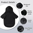 thumbnail image 2 of Dog Basic Hoodie Ultra-Soft Dog Clothes Cold Weather Sweaters for Medium Large Dogs Breathable Cozy Fabric Pet Coat Warm Stylish Sweatshirt with Leash Hole Pocket Dogs Jacket for Cats Boys Girls, 2 of 5