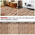 thumbnail image 3 of Hasoo Washable 6' x 9' Area Rug for Living Room Modern Geometric Grid Non-Slip Soft Indoor Floor Carpet, Orange Brown, 3 of 5