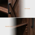 thumbnail image 3 of WAMPAT Armoire Console de Rangement à Lattes Coulissantes Style Ferme Buffet Table de Service pour Entrée Salon, Salle de Bain, Brun Rustique, 3 of 7