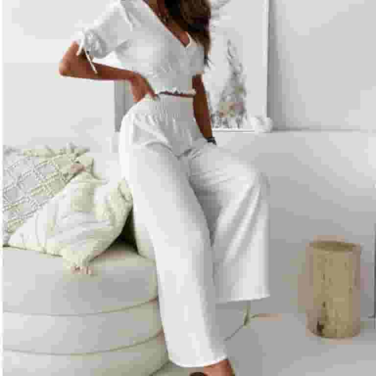 XuJwPNcy Two Piece Outfit for Women Short Sleeve V Neck Crop XuJwPNcy Two Piece Outfit for Women Short Sleeve V Neck Crop